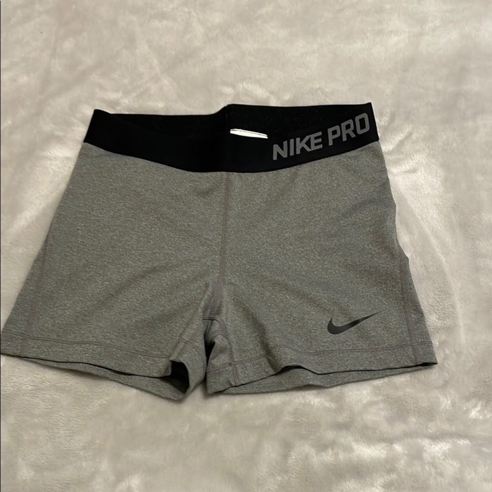 Nike Pro Gray and Black Athletic Shorts